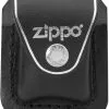 Zippo Black Leather Lighter Pouch W/Clip -rejseudstyr Butik 70500068