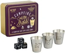 Gentlemen's Hardware Campfire Call The Shots Shot Cup & Dice Game