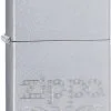 Zippo Scroll Satin Chrome Lighter -rejseudstyr Butik 72600048