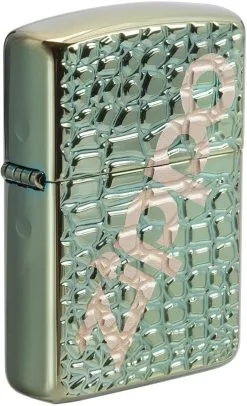 Zippo Alligator Armor® High Polish Green Lighter