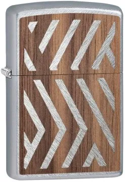 Zippo Woodchuck Herringbone Sweep Walnut Lighter