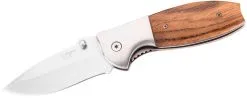 Herbertz One-Handed Zebra Wood Folding Knife AISI 420