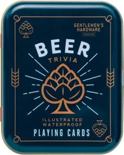 Gentlemen's Hardware Beer Trivia Waterproof Playing Cards